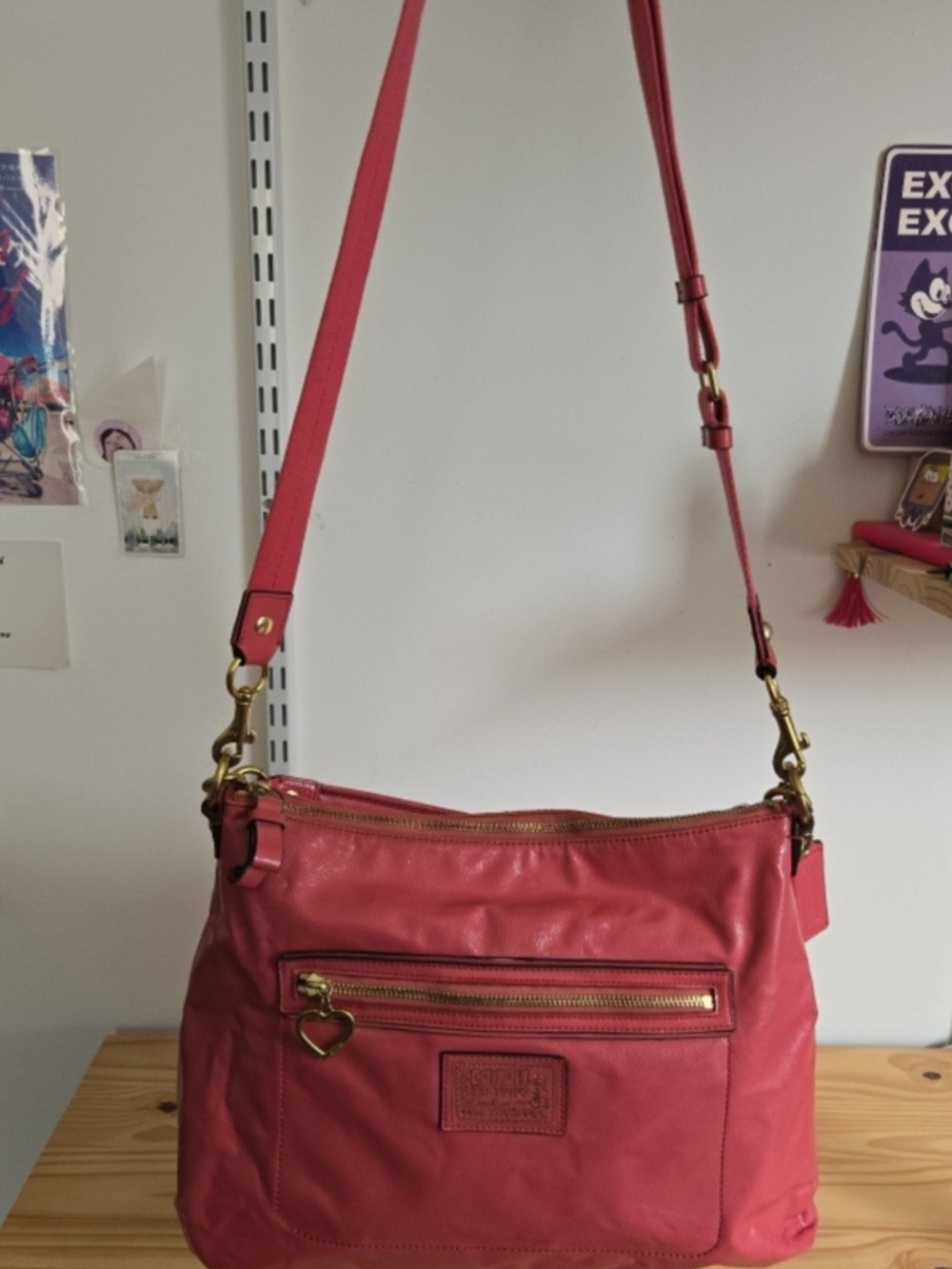 Y2K Coach Poppy Pink Leather Large Hobo Bag - Gem